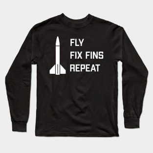 Model Rocket Funny Crash Long Sleeve T-Shirt